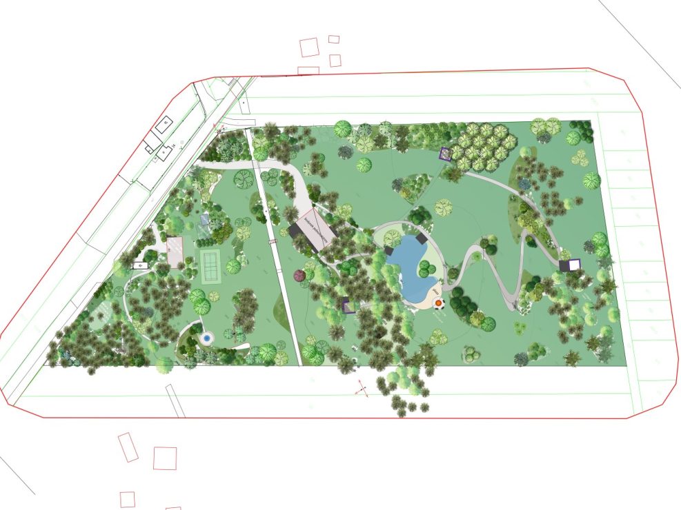 projekt zagospodarowania terenu, duży ogród , siedlisko, architektura krajobrazu